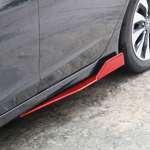 Xotic Tech Universal Car Side Skirt Rocker Panel Extension Left/Right Lower Side Skirts Splitters Diffuser Winglet Wings Body Kit Fits Universal Vehicles 29" (Red) 2PCs