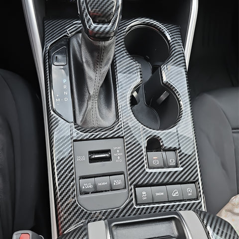 x xotic tech Center Console Gear Shift Water Cup Holder Cover Trim Compatible with Toyota Highlander 2020 2021 2022 L LE XLE XSE Limited Platinum Hybrid Car Interior Accessories