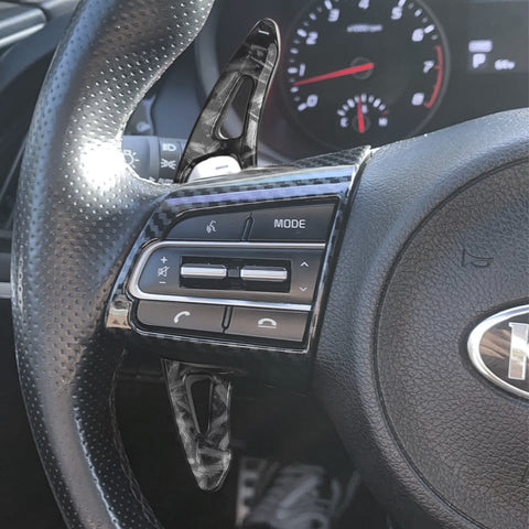 Forged Pattern Steering Wheel Paddle Shifter Extension For Kia Stinger 2018-up