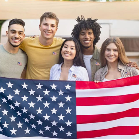 LOT OF AMERICAN FLAG GOLD LAPEL PINS United States USA Hat Tie Tack Badge Pin