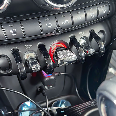 x xotic tech Car Engine Start Stop Pushbutton Cover Cap Ignition Starter Trim Decal Auto Interior Accessories Compatible with Mini Cooper F54 F55 F56 F57 F60 2014-up