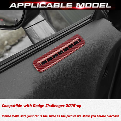 Door AC Outlet Vent Cover Trim Compatible with Dodge Challenger 2015-up Interior Accessories Decoration 2Pcs/Set