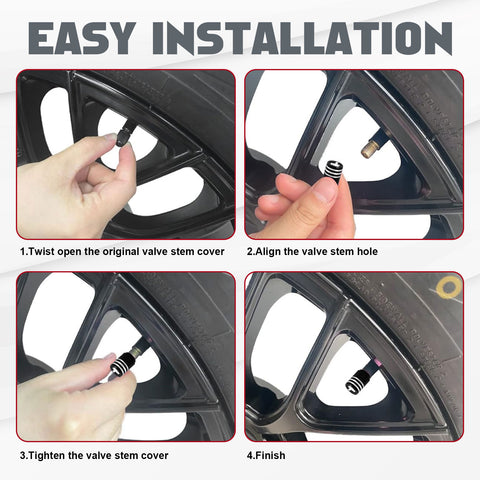 Xotic Tech Tire Valve Stem Caps 8Pcs Anodized Aluminum Tire Valve Cap Set, Corrosion Resistant Air Leakproof Universal Stem Covers for Cars Trucks Motorcycles SUVs and Bikes (Middle Finger)