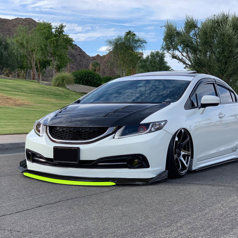 Xotic Tech Front Bumper Spoiler Splitter Diffuser Protector Detachable Middle Piece Replacement Compatible with Honda Accord Civic, Volkswagen MK5 MK6 MK7,Kia Optima,Mitsubishi Lancer