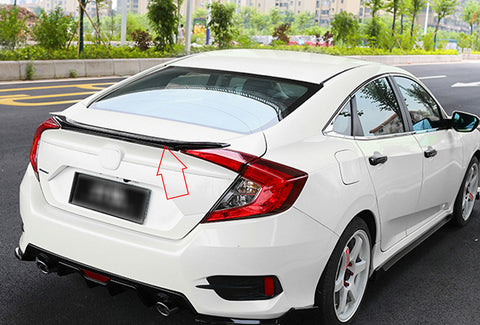 For Honda Civic 2016-2020 4DR JDM Style Carbon Fiber Rear Trunk Lip Wing Spoiler