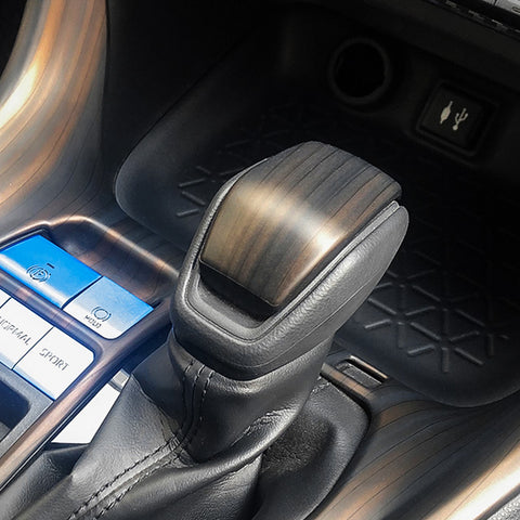 Wood Grain Interior Gear Shift Knob Cover Trim For Toyota RAV4 2019-2024