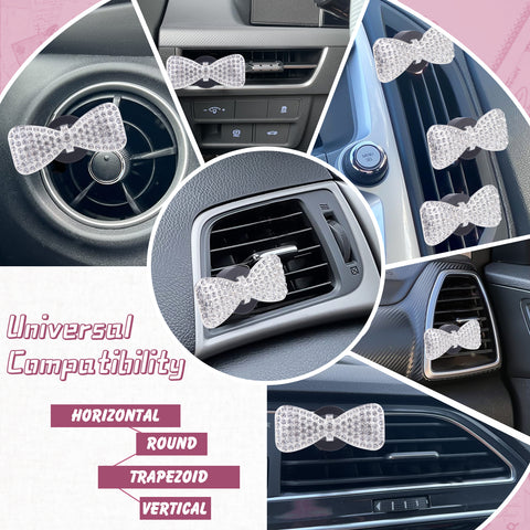 Bling Car Air Fresheners Rhinestone Diffuser Vent Clips Decor Universal Fit