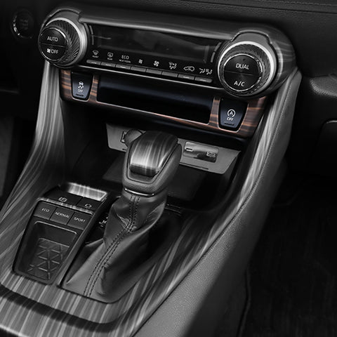 Wood Grain Console Control Function Button Trim For Toyota RAV4 2019-2024