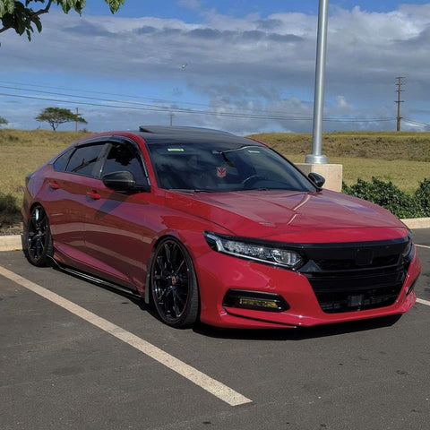 86.5 Inch/2.2M Car Lower Side Skirts Protect Rocker Panel Splitter Winglets Diffuser Bottom Line Extension Body Kit Universal Fit Most Vehicles (Cabron Fiber Pattern w/ Carbon Fiber Strip)