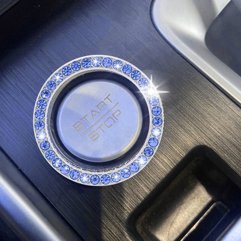 Crystal Rhinestone Car Engine Start Stop Button Bling Ring Cover Accessories