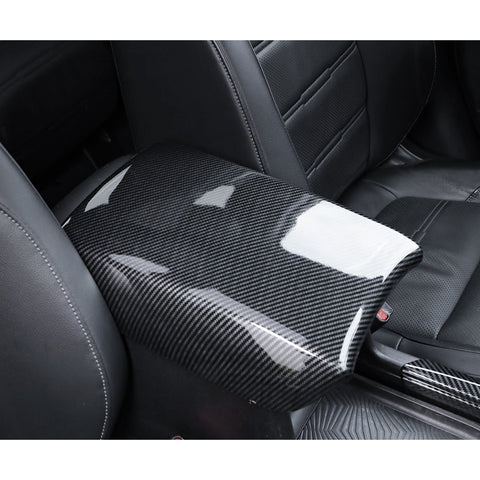 Carbon Fiber Style Storage Armrest Box Protective Cover For Honda CR-V 2017-2022