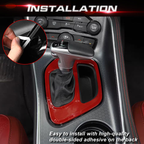 For Dodge Challenger 2015-up Car Interior Gear Shift Media Cover Frame ABS Trim