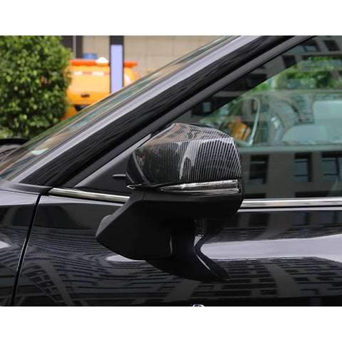 x xotic tech Carbon Fiber Style Rearview Mirror Cover Trim Molding Compatible with Toyota Highlander 2020+, Grand Highlander 2024+, RAV4 2019+, RAV4 Prime 2021+ ABS Car Decoration Exterior Accessories