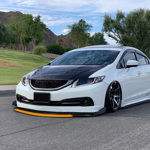 Xotic Tech Front Bumper Spoiler Splitter Diffuser Protector Detachable Middle Piece Replacement Compatible with Honda Accord Civic, Volkswagen MK5 MK6 MK7,Kia Optima,Mitsubishi Lancer