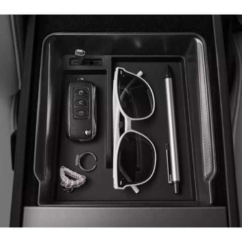 Gray Center Console Armrest Organizer Tray For Tesla New Model 3/Y 2025 2026