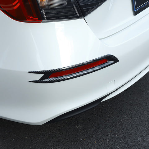For Civic 22-up Carbon Fiber Style Rear Bumper Lip Fog Light Frame Molding Trim