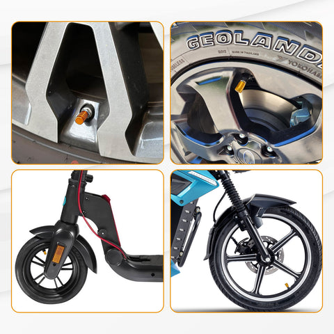 Xotic Tech 4pcs Tire Valve Stem Cover Caps Anodized Aluminum Alloy, Corrosion Resistant Leak-Proof Wheel Valve Cap Set Exterior Accessories, Universal for Cars Trucks Motorcycles SUVs and Bikes