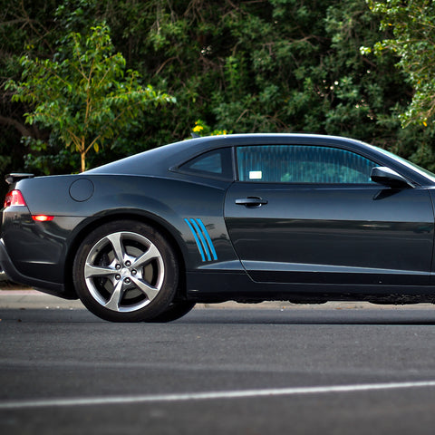 Xotic Tech 6pcs Car Body L&R Side Vent Insert Stripe Decal Vinyl Inlay Side Vent Gill Sticker Compatible with Chevrolet Camaro 2010-2015