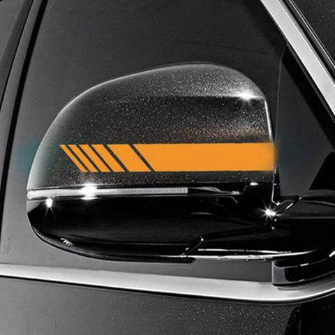 2pcs Black/ Orange/ Blue/ Silver/ Red AMG Style Vinyl Decals Rearview Mirror Stripe Stickers Most Mercedes Benz W204 W212 C Class etc.