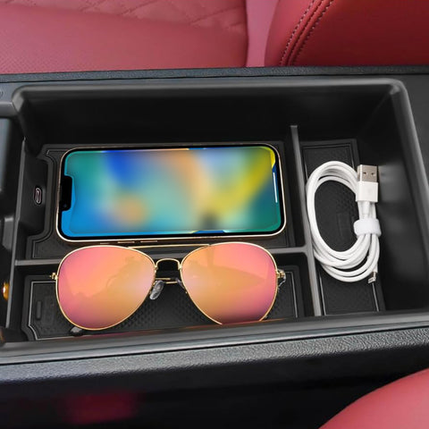 Xotic Tech Center Console Organizer Compatible with BMW 3 Series G20 2019-2024 4 Series G22 i4 G26 2021-2024 Console Armrest Storage Box Tray Accessories