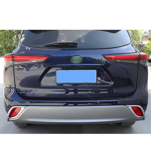 x xotic tech Rear Bumper Fog Light Lamp Cover Trim Compatible with Toyota Highlander 2020-up ABS Car Decoration Exterior Accessories, 2Pcs/Set