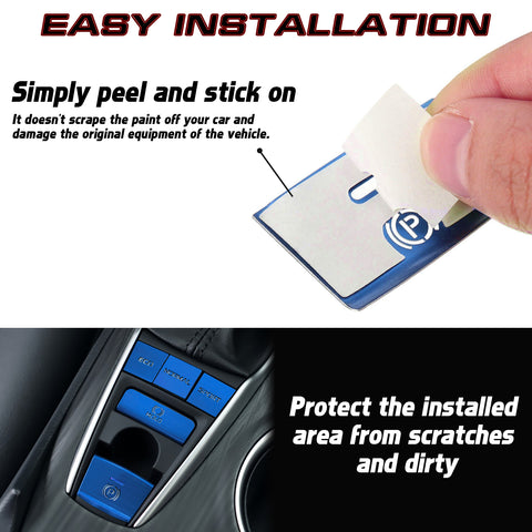 5x Race Red Aluminum Alloy Gear Shift Switch Cover Trim For Toyota Camry 2018-22