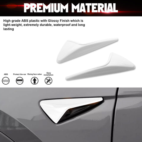 for Tesla Model 3 X S Autopilot Side Marker Turn Signal Cover Trim ABS, Turn Signal Indicator Side Marker Camera Cap Cover