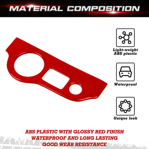 Headlight Switch Button Panel Cover Trim for Challenger 2015-up Charger 2010-up