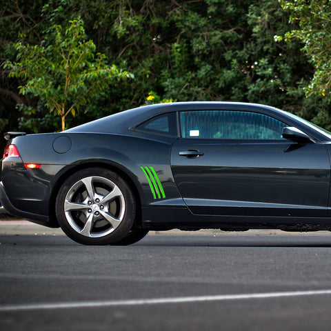 Xotic Tech 6pcs Car Body L&R Side Vent Insert Stripe Decal Vinyl Inlay Side Vent Gill Sticker Compatible with Chevrolet Camaro 2010-2015