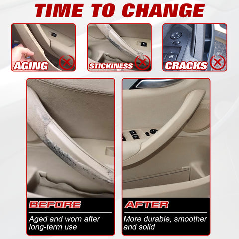 Xotic Tech Door Handle Cover Replacement Front Left + Right Side Inner Door Grab Handle Cover Armrest Bracket Compatible with BMW X1 E84 2008-2015