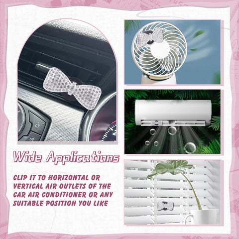 Bling Car Air Fresheners Rhinestone Diffuser Vent Clips Decor Universal Fit