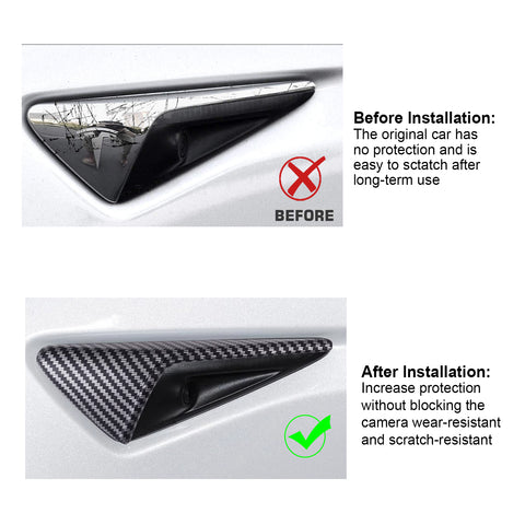 for Tesla Model 3 X S Autopilot Side Marker Turn Signal Cover Trim ABS, Turn Signal Indicator Side Marker Camera Cap Cover