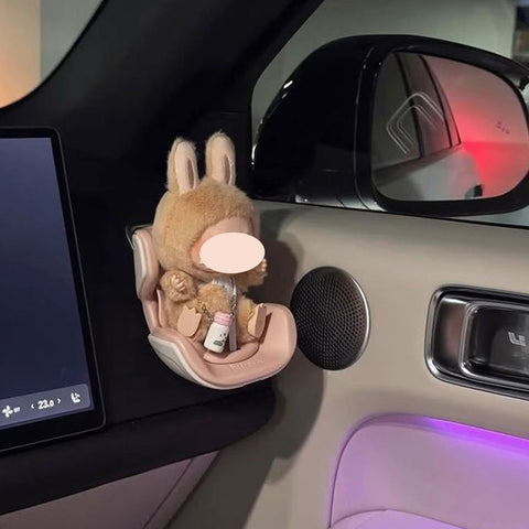 Cute Doll Mini Safety Seat Air Vent Clip Car Interior Decoration Accessories