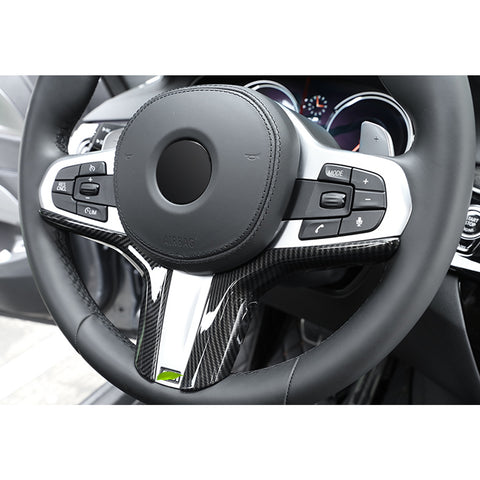 Carbon Fiber Style Steering Wheel Frame w/Lip Cover For BMW 3 Series G20 19-2022