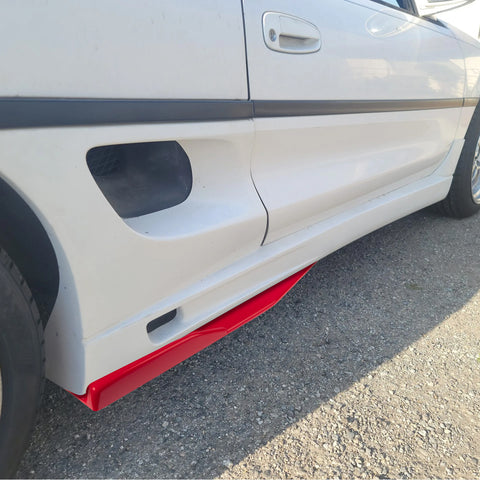 Xotic Tech Universal Car Side Skirt Rocker Panel Extension Left/Right Lower Side Skirts Splitters Diffuser Winglet Wings Body Kit Fits Universal Vehicles 29" (Red) 2PCs