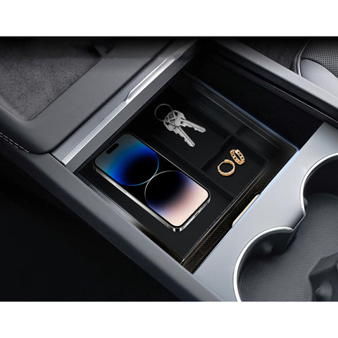 Center Console Organizer Tray Hidden Storage Box For Tesla Model 3/Y 2025 2026