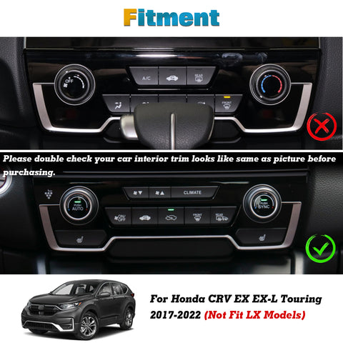 Carbon Fiber Look Console AC Climate Control CD Panel Cover For Honda CR-V 17-22