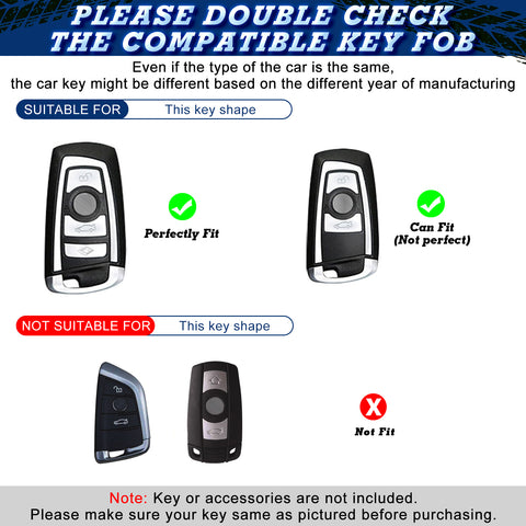 Silicone Button Cover Key Fob Holder Shell w/Key Ring For BMW 1 3 4 5 6 7 Series