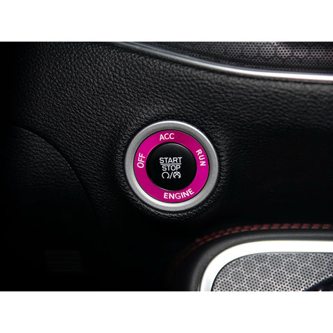 Red Engine Start Stop Button Switch Ring Cover Trim For Dodge Charger 2010-2022