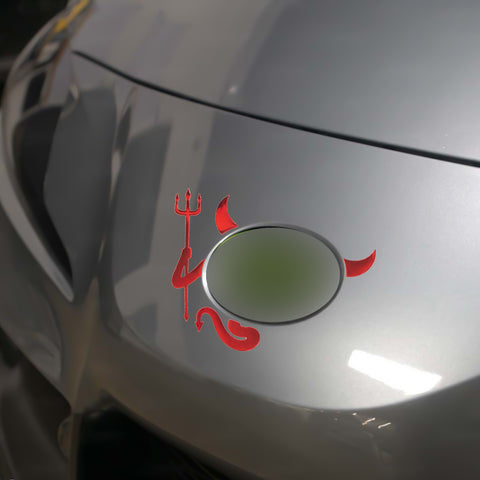 1pc x 3D Silver Chrome Devil Demon Sticker Decal Auto Car Emblem Decal Decoration