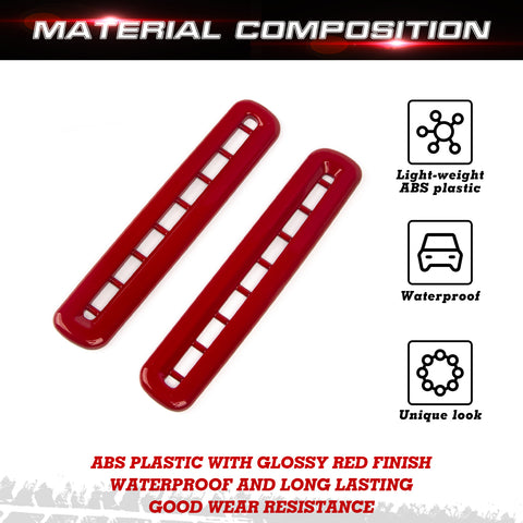 Door AC Outlet Vent Cover Trim Compatible with Dodge Challenger 2015-up Interior Accessories Decoration 2Pcs/Set