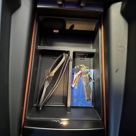 Xotic Tech Center Console Organizer Compatible with BMW X5 G05/X7 G07 2019-2025, X6 G06 2020-2025 Console Organizer Tray Accessories Center Armrest Storage Box Accessories