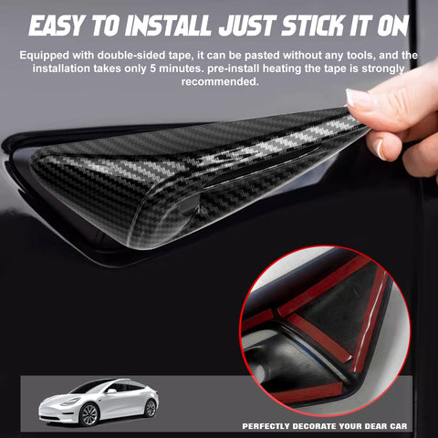 Turn Signal Side Camera Full Protection Cover HW4.0 Compatible with Tesla Model 3 2024/ Model Y 2023.7-2024, 2Pcs Side Marker Indicator Cap Decoration Accessories