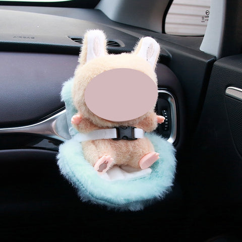 Cute Doll Mini Safety Seat Air Vent Clip Car Interior Decoration Accessories