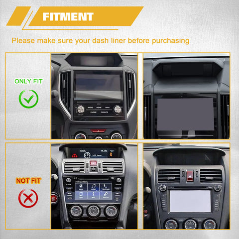 Nonslip Dash Mat Red Liner For Subaru Forester 2019+ Crosstrek Impreza 2018-2023