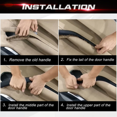 Xotic Tech Door Handle Cover Replacement Front Left + Right Side Inner Door Grab Handle Cover Armrest Bracket Compatible with BMW X1 E84 2008-2015