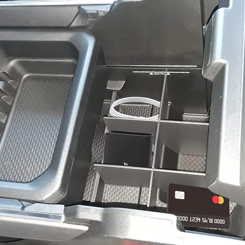 Rear Lower Center Console Organizer Divider Compatible with Dodge RAM 1500 2500 3500 2019-2023 (NOT for Classic, Longhorn, Limited, TRX)
