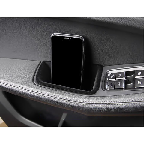Door Storage Box Tray Organizer Compatible with Porsche Macan S/T/GTS/Turbo 2015-up Interior Car Door Side Handle Insert Pocket Holder Glove Pallet Accessories (4 Packs w/Anti-slip pads)