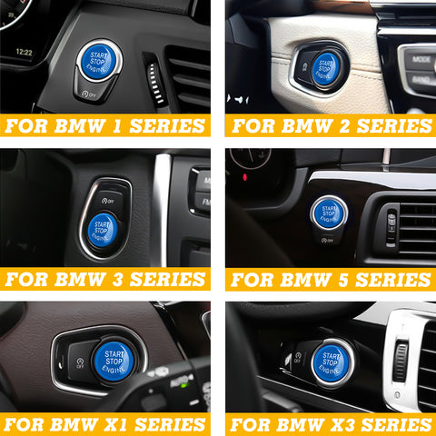 Red Car Engine Start Stop Switch Push Button Cover for BMW F30 F10 F15 F25 F48 X1 X3 X4 X5 X6 (F Class with OFF Button)