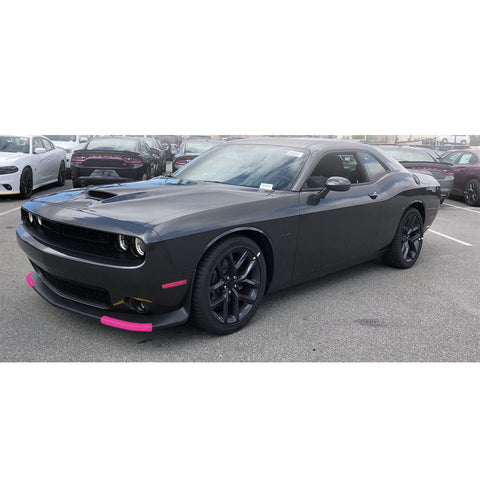 2X Front Bumper Lip Splitter Spoilers Protector Corner Edge Guard Cover Trim Compatible with Dodge Challenger SRT, R/T Scat Pack 2015-2023, R/T, GT 2019-2023 (Not fit R/T Plus, SXT) Pink